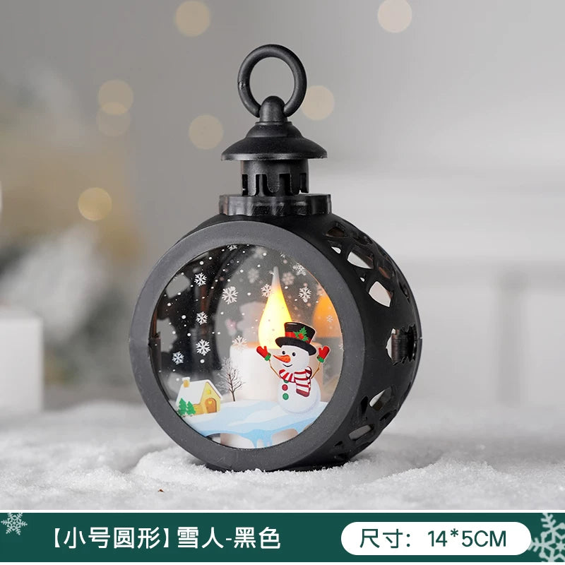Light-Up Miniature Christmas Snow House Desktop Ornament Festive Village Scene Decor