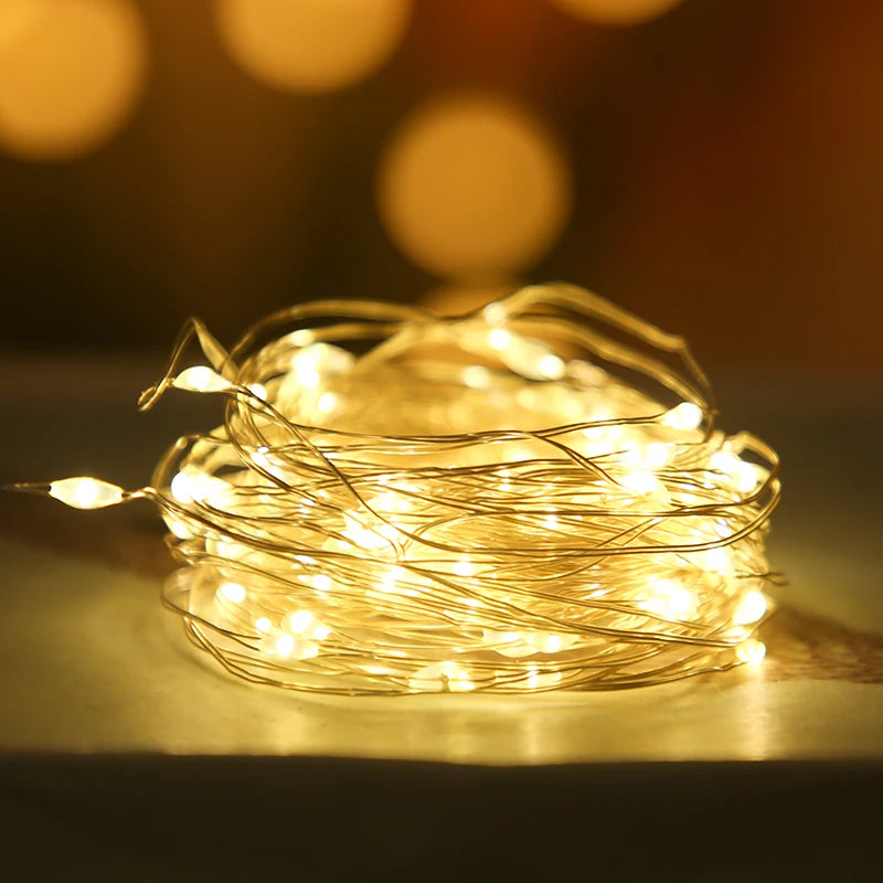 Warm White LED Fairy String Lights Starry Twinkle Wire Ambient Decor for Bedroom, DIY Crafts, Flower Bouquet, Parties & Holidays