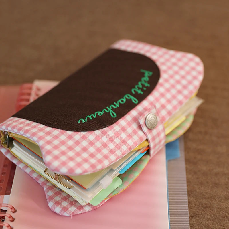 Cute Burger Loose-Leaf Journal Notebook A6 M5 Refillable Binder Daily Planner Diary