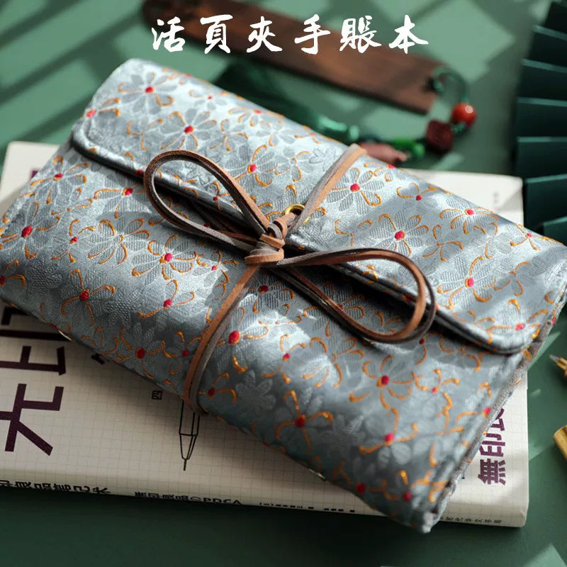 Vintage Refillable Loose Leaf Journal Notebook Set Aesthetic A5 A6 Binder Planner Diary