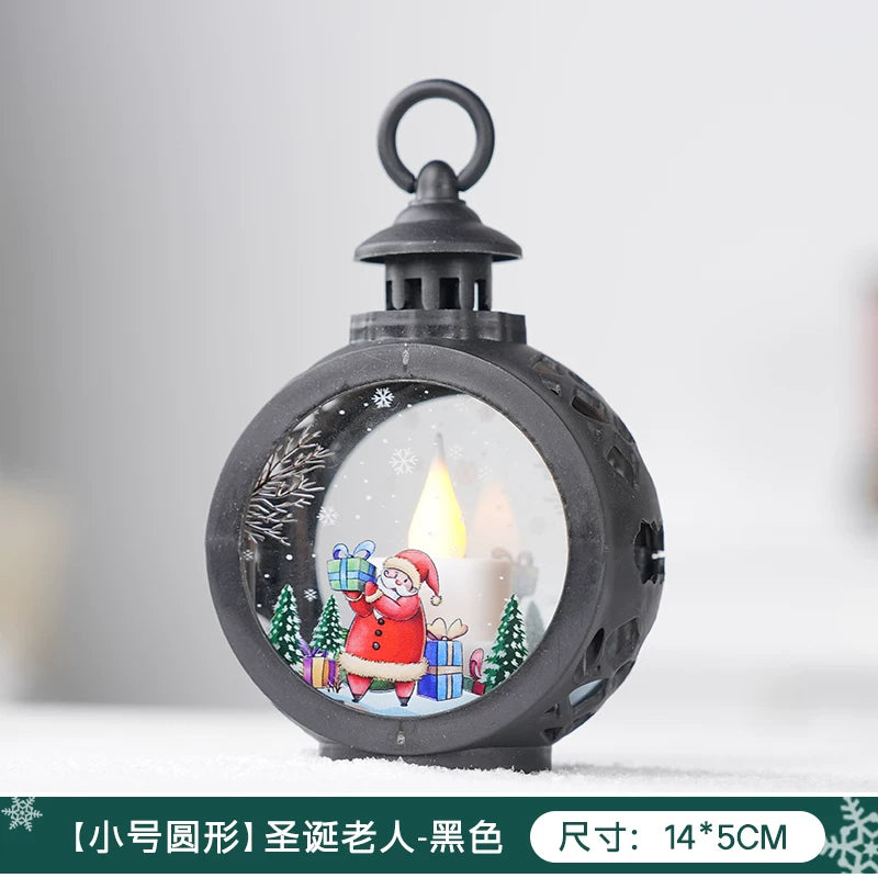 Light-Up Miniature Christmas Snow House Desktop Ornament Festive Village Scene Decor