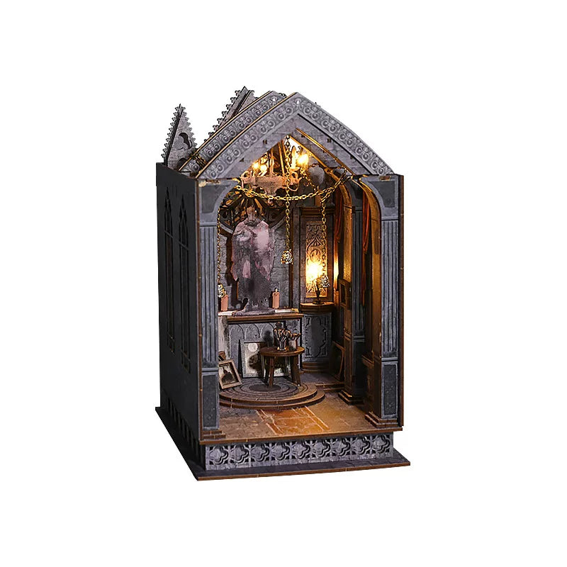 Gothic 3D Book Nook Kit | Miniature Wooden Bookshelf