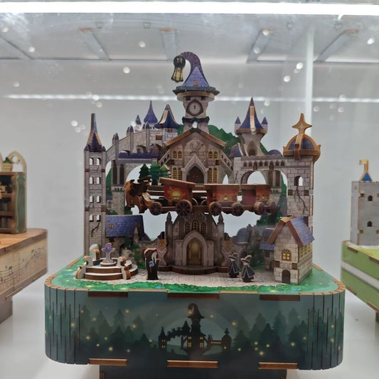 Wooden Music Box Kit | Rotating Mechanical 3D Puzzle