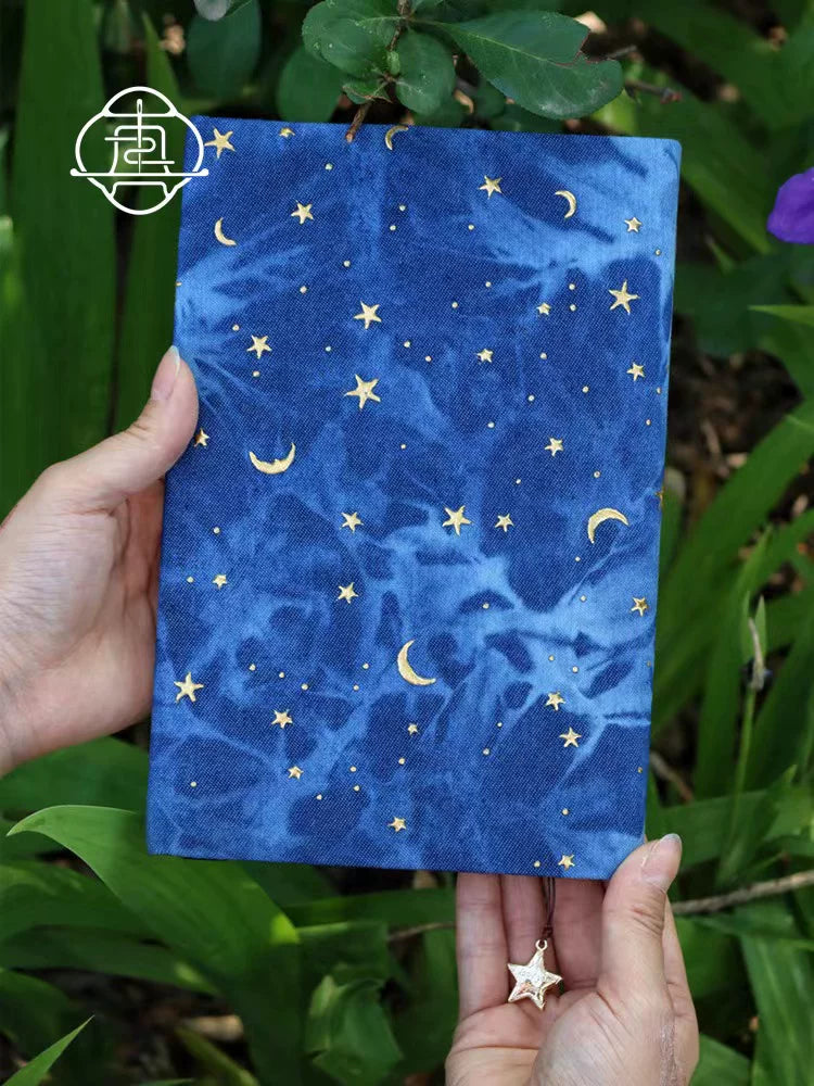 Handmade Starry Night Fabric Book Cover Journal Diary Planner Notebook A5 A6 A7