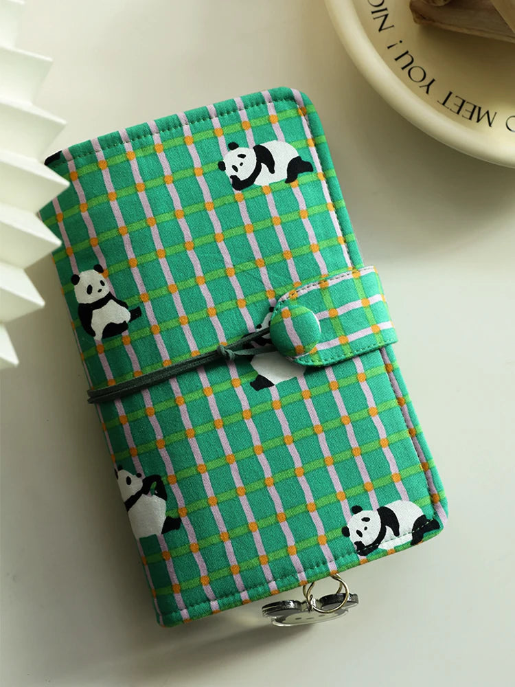 Aesthetic Loose Leaf Binder Journal Set Cute Refillable Planner Notebook with Stickers Tape & Ruler
