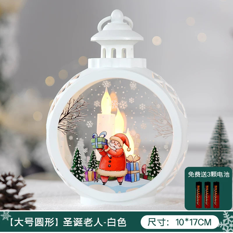 Light-Up Miniature Christmas Snow House Desktop Ornament Festive Village Scene Decor