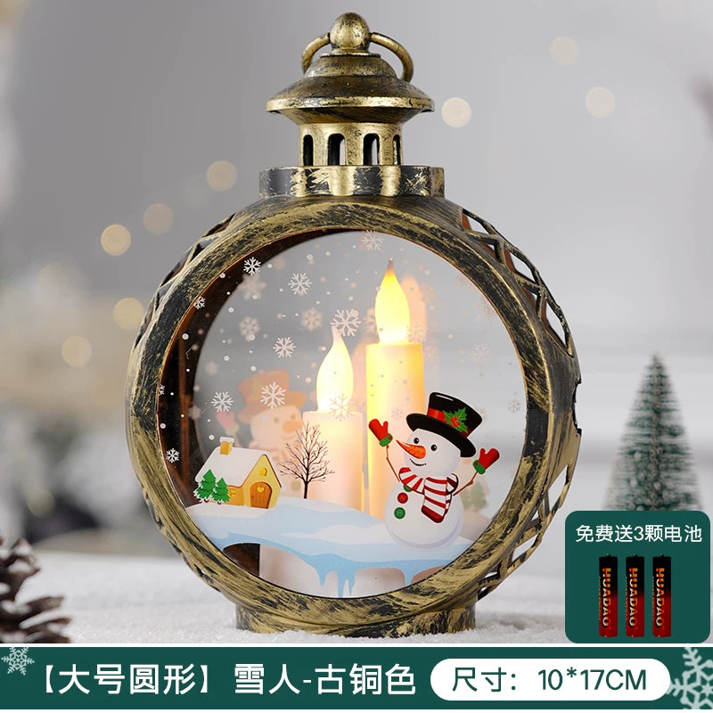 Light-Up Miniature Christmas Snow House Desktop Ornament Festive Village Scene Decor