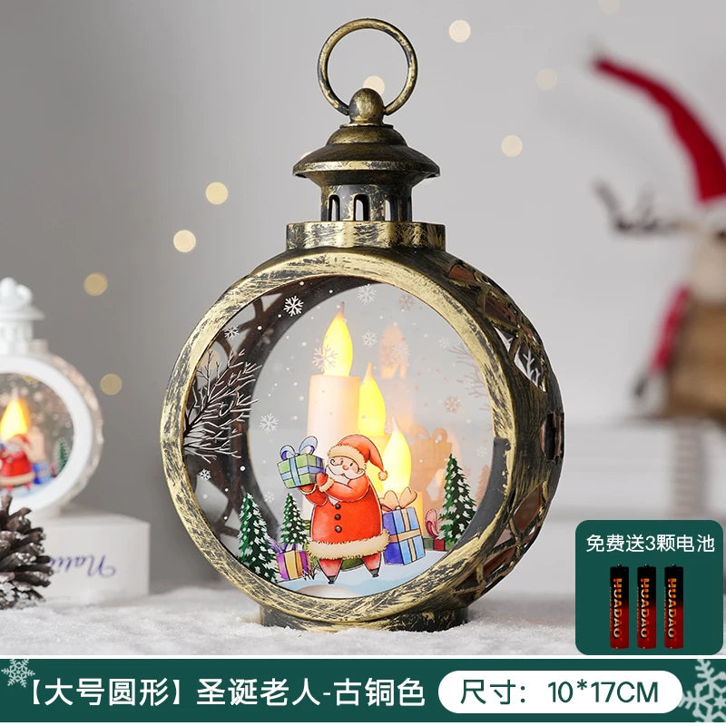 Light-Up Miniature Christmas Snow House Desktop Ornament Festive Village Scene Decor