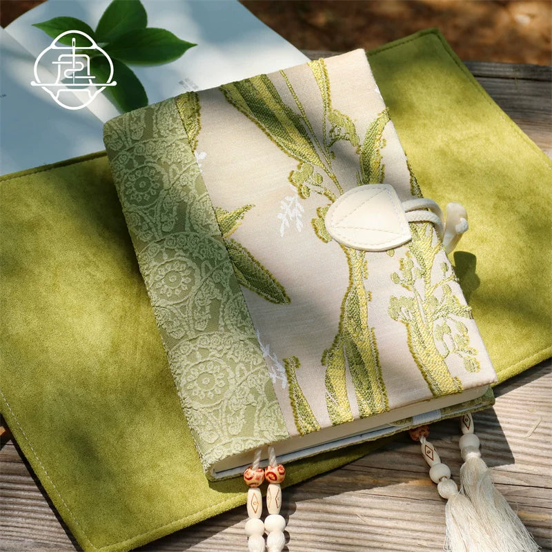 Vintage Botanical Fabric Journal Notebook Handmade Floral Cloth Book Cover Diary Planner A5 A6 Square
