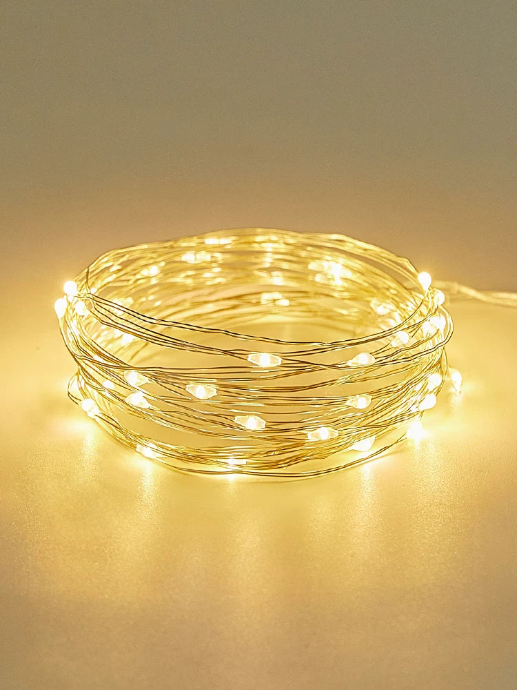 Warm White LED Fairy String Lights Starry Twinkle Wire Ambient Decor for Bedroom, DIY Crafts, Flower Bouquet, Parties & Holidays