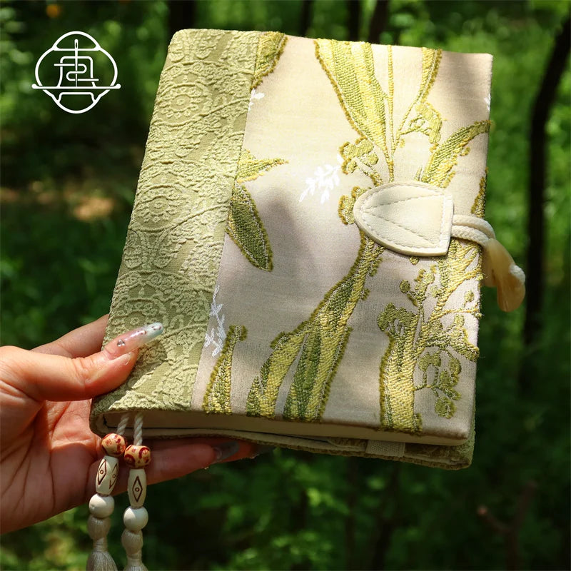 Vintage Botanical Fabric Journal Notebook Handmade Floral Cloth Book Cover Diary Planner A5 A6 Square