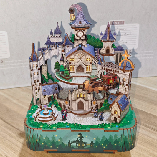 Magic Castle Music Box | DIY Wooden 3D Puzzle Music Box