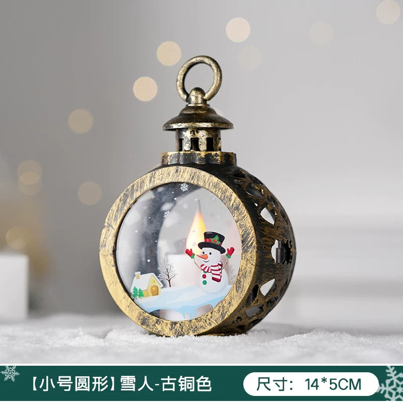 Light-Up Miniature Christmas Snow House Desktop Ornament Festive Village Scene Decor