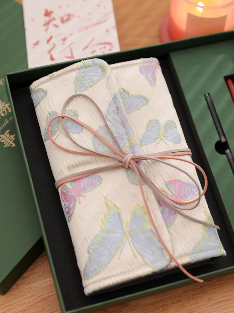 Vintage Oriental Journal and Fountain Pen Gift Set, Refillable Aesthetic Notebook Set for Writing, Business, Office & Journaling, Elegant Present for Women and Men