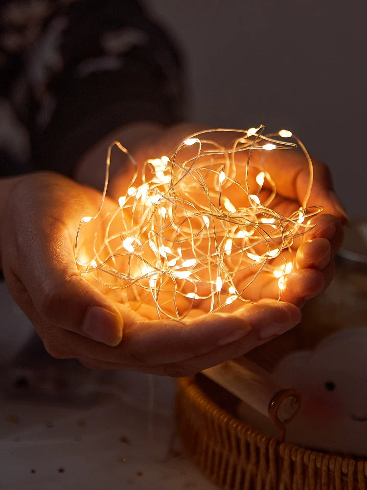Warm White LED Fairy String Lights Starry Twinkle Wire Ambient Decor for Bedroom, DIY Crafts, Flower Bouquet, Parties & Holidays