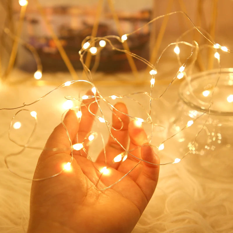 Warm White LED Fairy String Lights Starry Twinkle Wire Ambient Decor for Bedroom, DIY Crafts, Flower Bouquet, Parties & Holidays