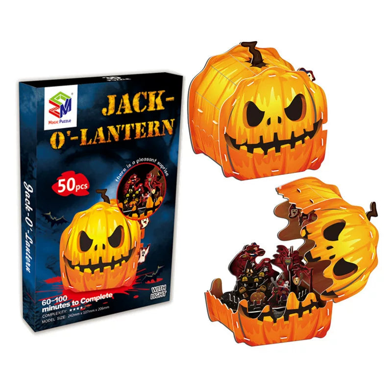 Halloween Pumpkin & Christmas Cottage Puzzle | 3D DIY