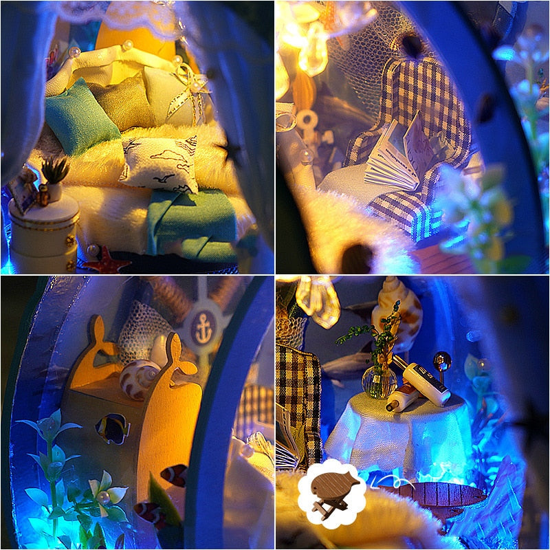 Ocean Room Room DIY Miniature House Kit — scene view