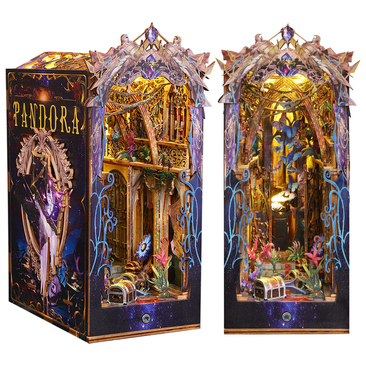Pandoras Box DIY Book Nook Kit — detalied side view