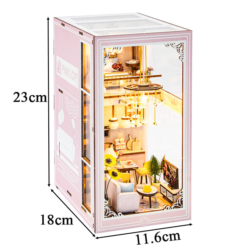 Pink Loft DIY Book Nook Kit — main view
