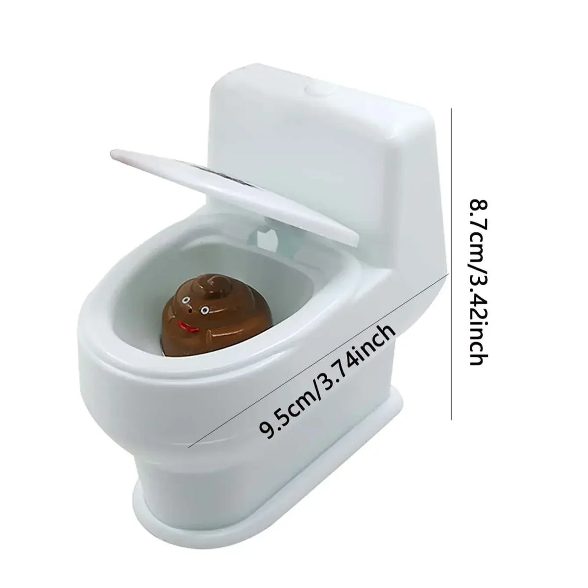 Poop Spray Toilet Toy – Funny Prank for Kids & Adults — angled close-up