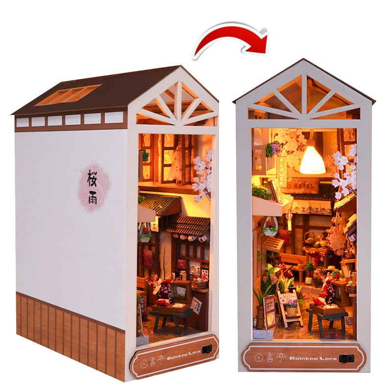 Rainbow Lane DIY Book Nook Kit — scene view