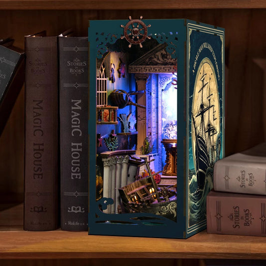 Riddle On The Seabed DIY Book Nook Kit — detalied side view