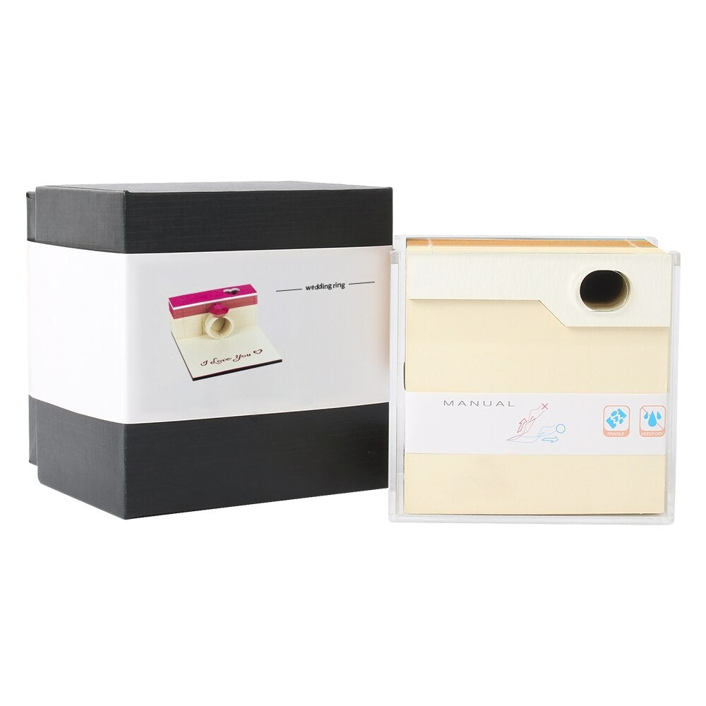 Ring Shape Omoshiroi Block 3D Memo Pad — detalied side view