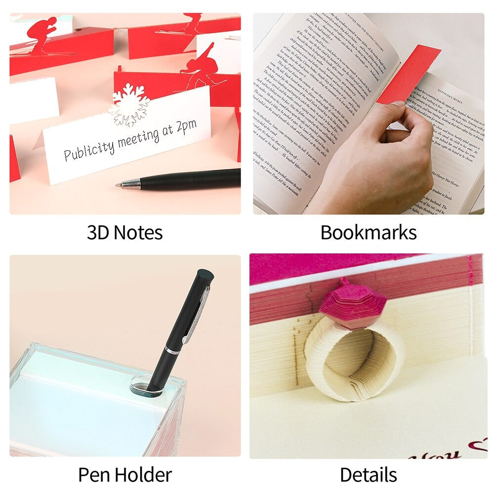 Ring Shape Omoshiroi Block 3D Memo Pad — scene view