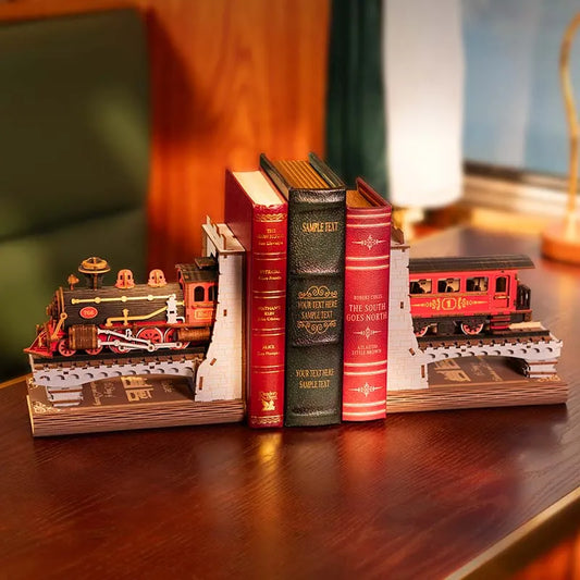 Robotime Rolife Century Train DIY Book Nook Kit — main view