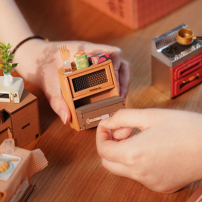 Robotime Rolife Cozy Kitchen DIY Dollhouse Kit — main view