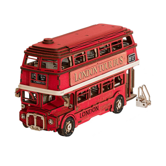 Robotime Rolife London Tour Bus DIY Miniature Kit — main view