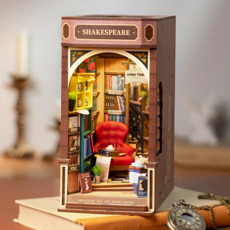 Robotime Rolife Shakespeare And Company DIY Book Nook — main view