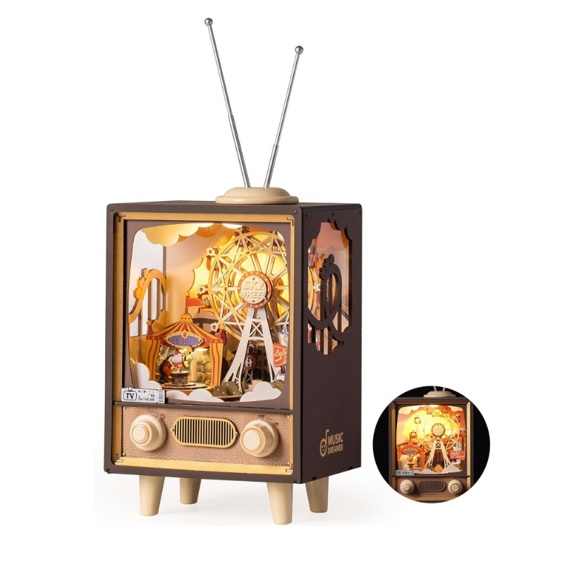 Robotime Rolife Sunset Carnival Music Box Kit — main view