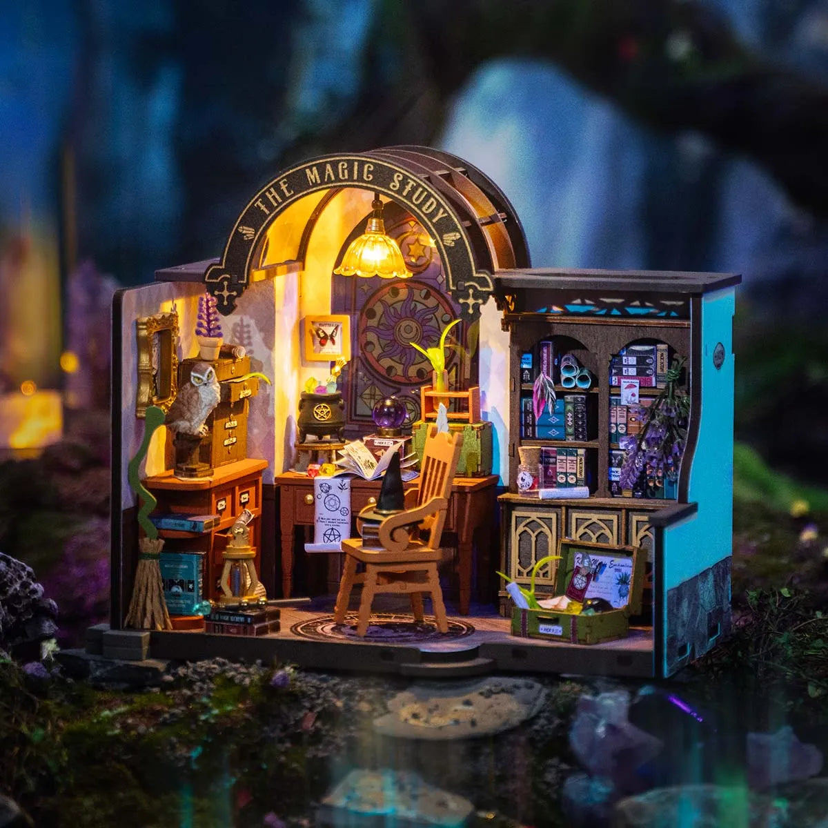 Robotime Rolife The Magic Study DIY Dollhouse Kit — main view