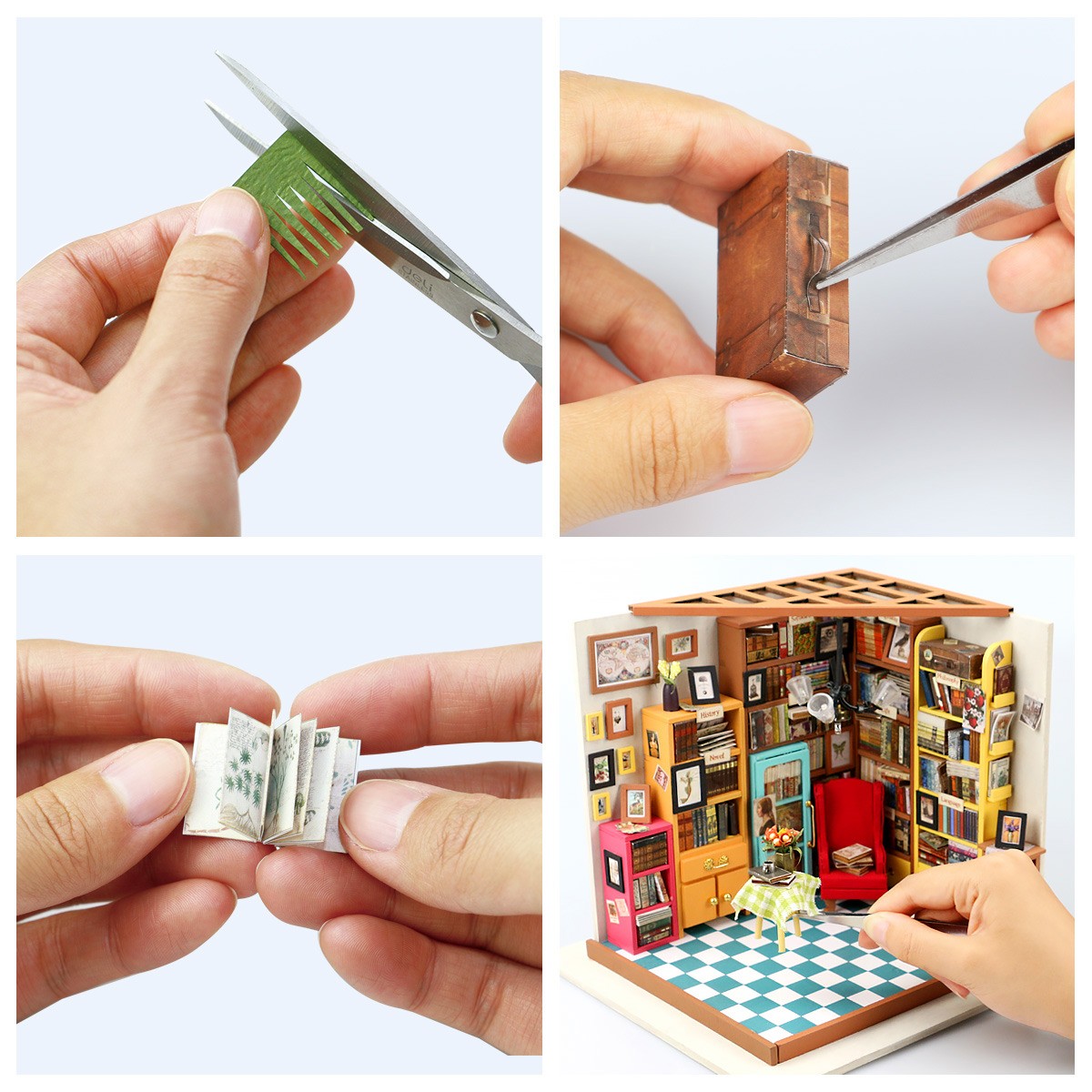 Robotime Sams Study DIY Dollhouse Kit — main view