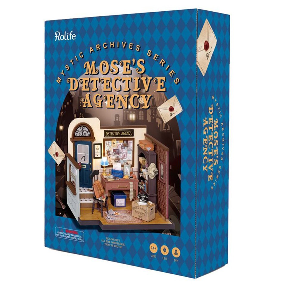 Rolife Moses Detective Agency DIY Dollhouse Kit — main view