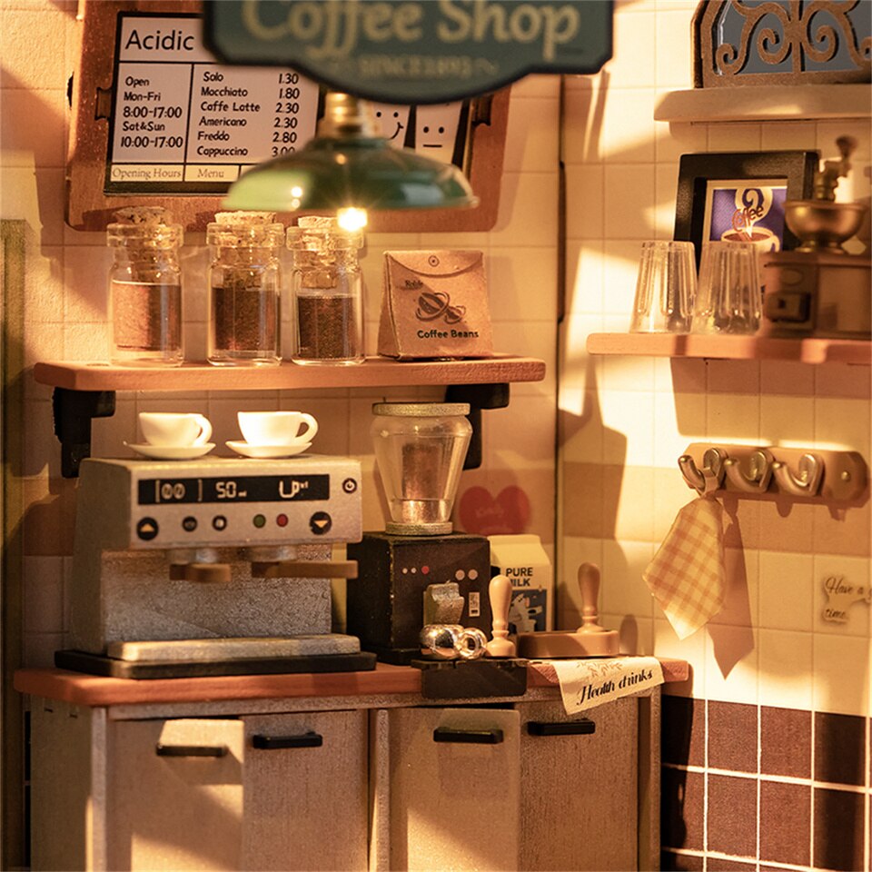 Rolife No 17 Cafe DIY Dollhouse Kit — front angle