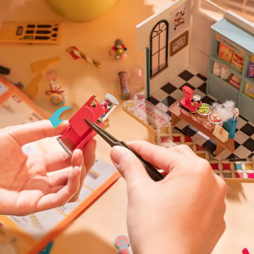 Rolife Rainbow Candy House DIY Dollhouse Kit — scene view