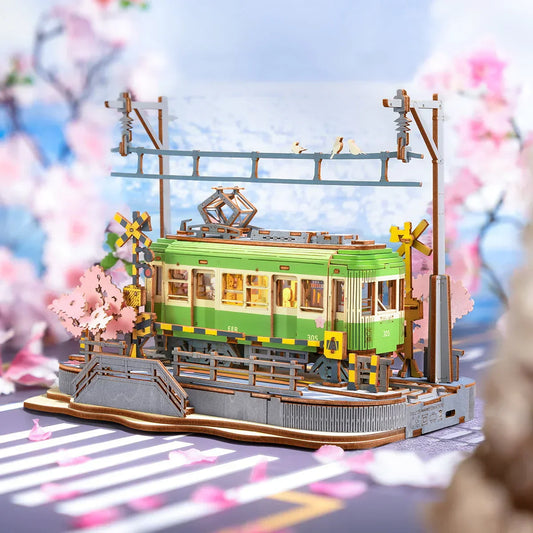 Rolife Sakura Journey 3D Wooden Puzzle — detalied side view