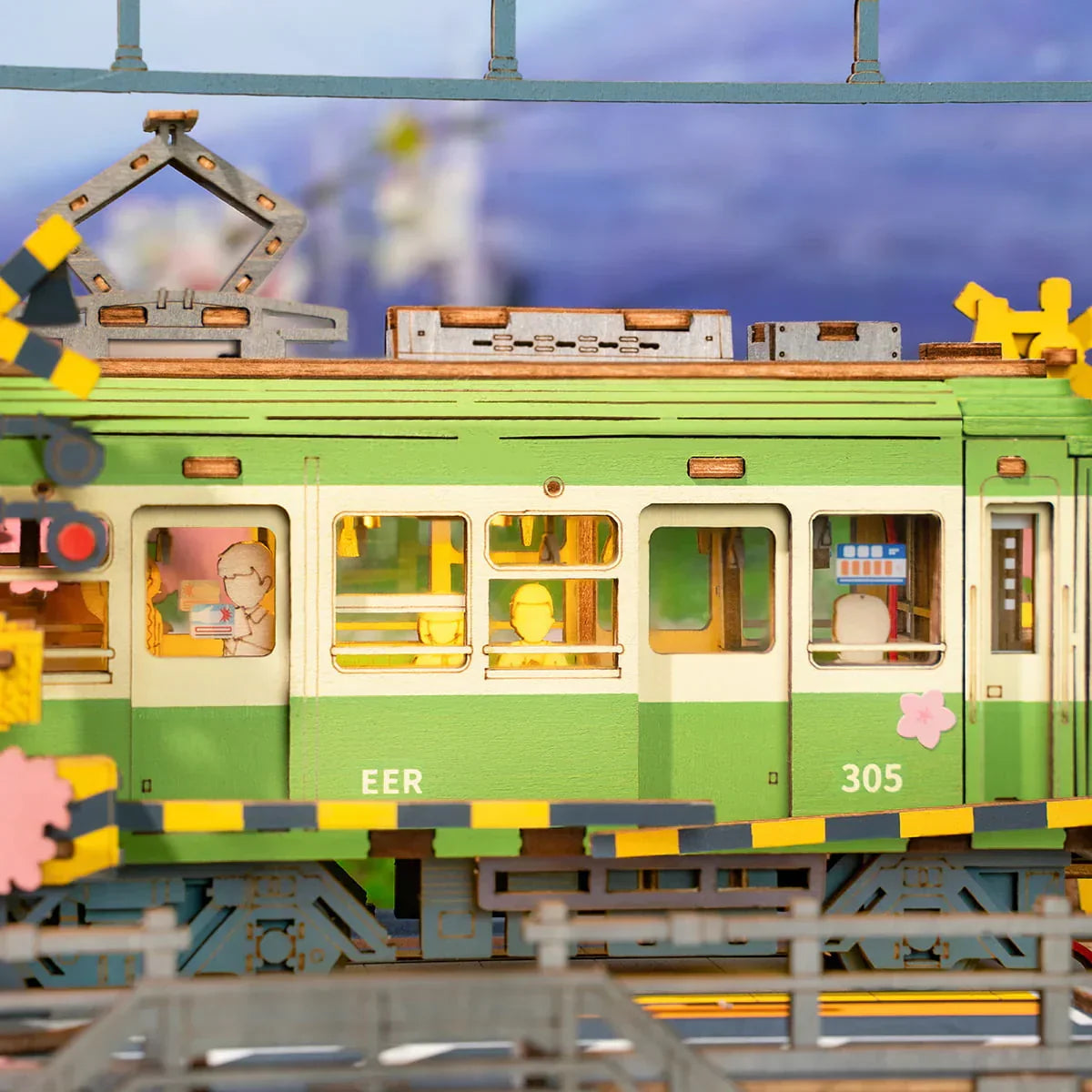 Rolife Sakura Journey 3D Wooden Puzzle — open display view