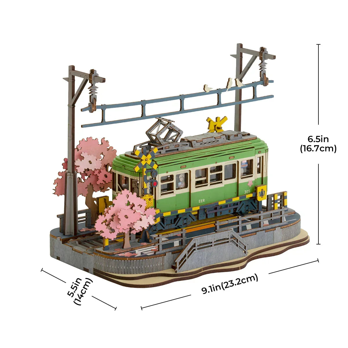 Rolife Sakura Journey 3D Wooden Puzzle — box and pieces