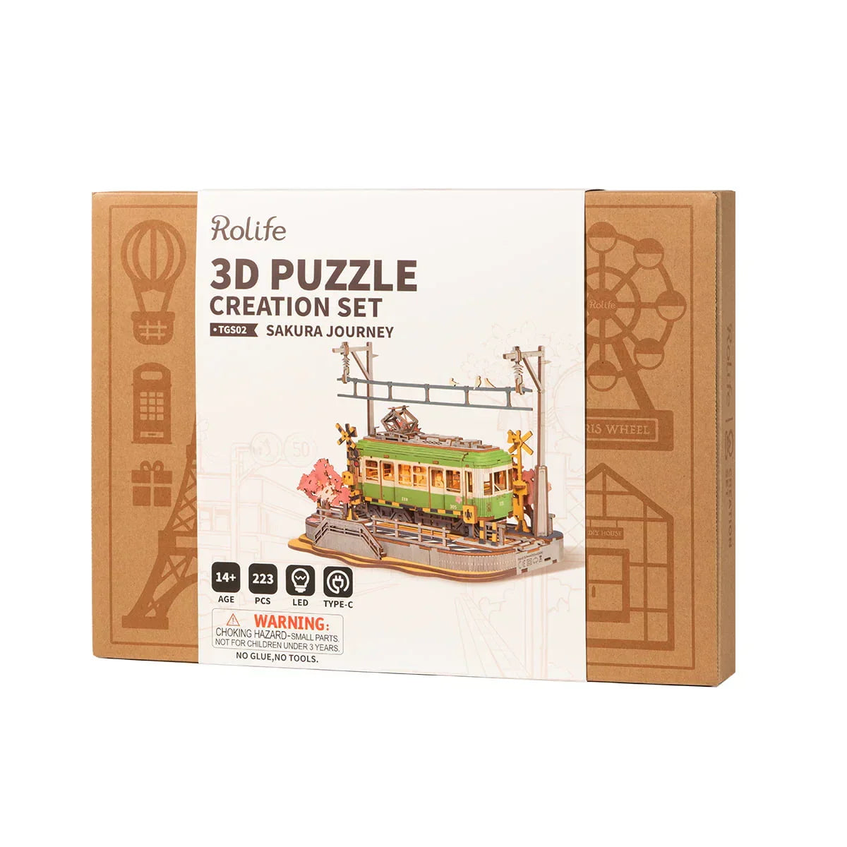 Rolife Sakura Journey 3D Wooden Puzzle — main view