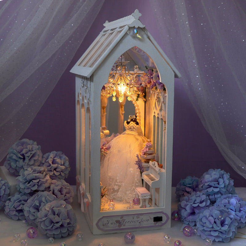 Romantic Wedding Dress DIY Book Nook Kit — main view