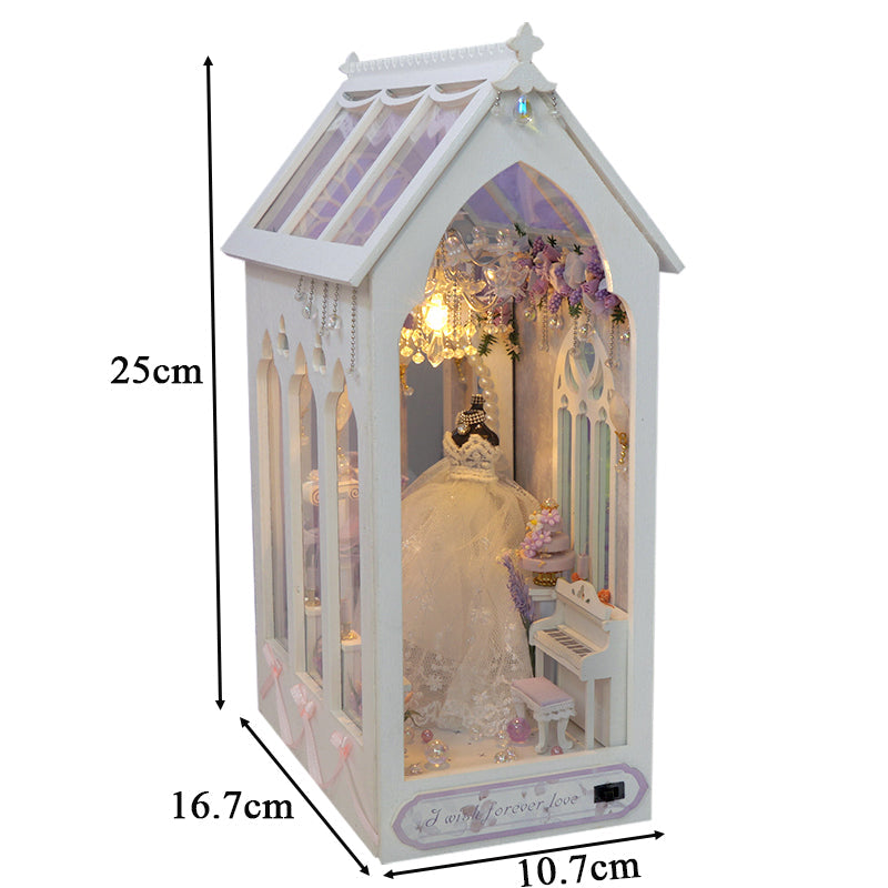 Romantic Wedding Dress DIY Book Nook Kit — main view