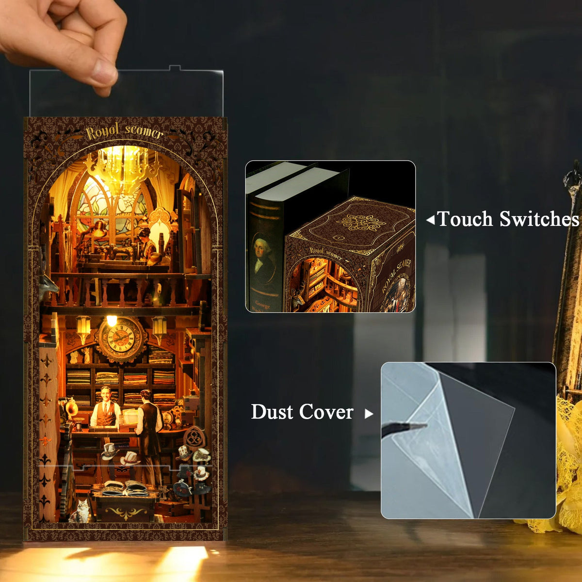 Royal Seamer DIY Book Nook Kit — open display view