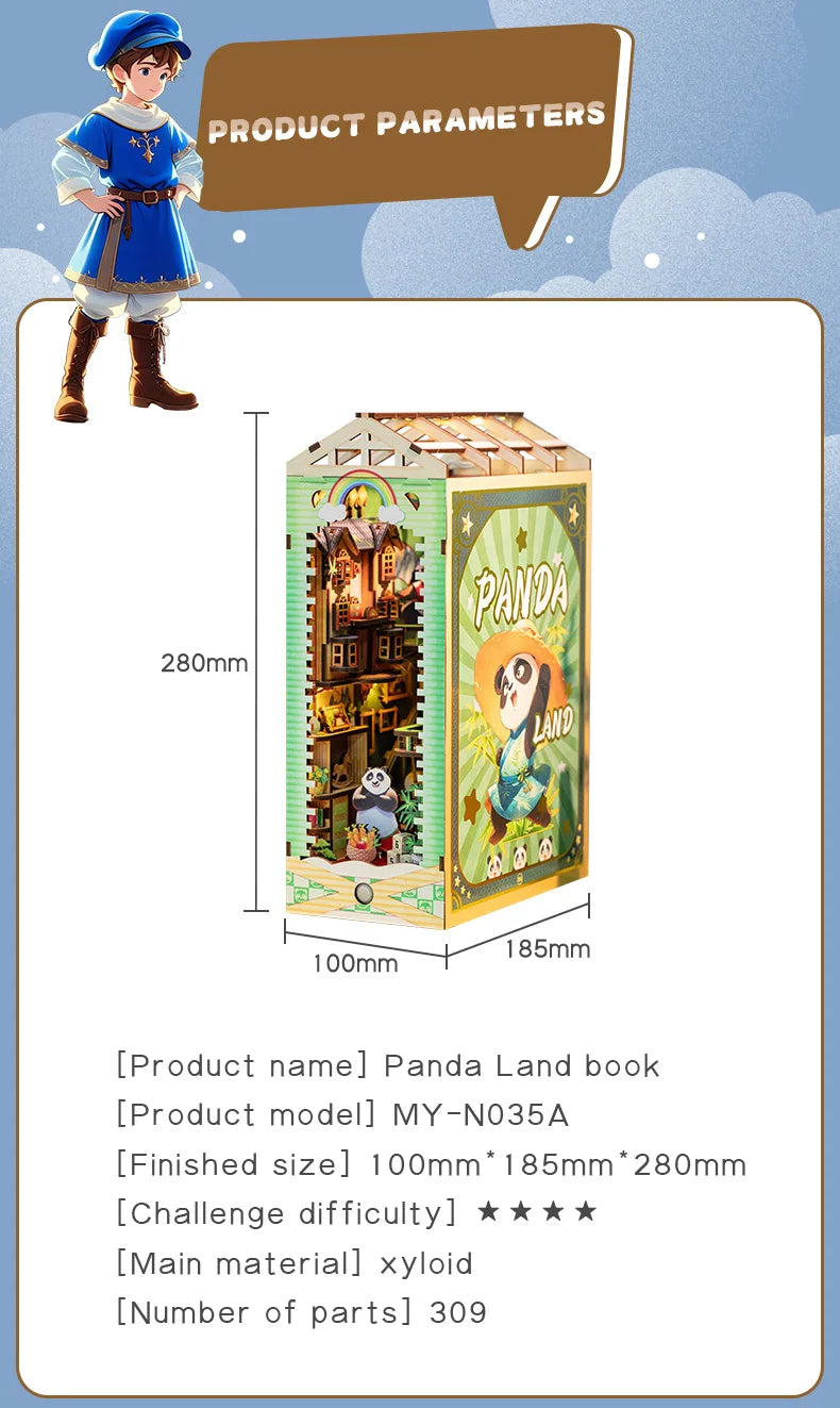 Panda Land DIY Miniature House Kit — main view