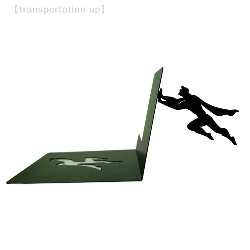 Superhero Metal Bookend Figurine – Desktop Book Storage — front angle