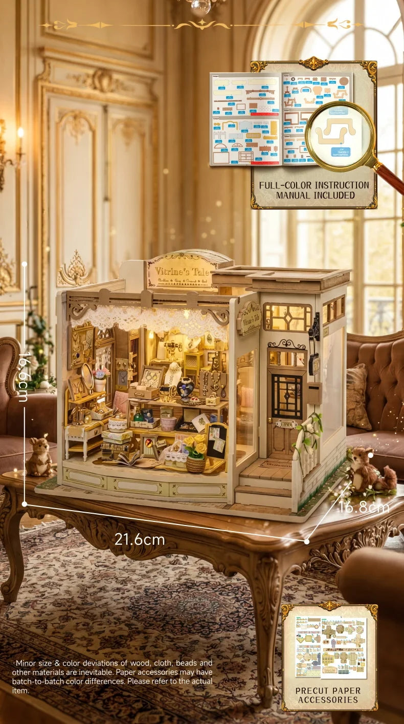 Jewellery Store DIY Miniature Kit — box and pieces