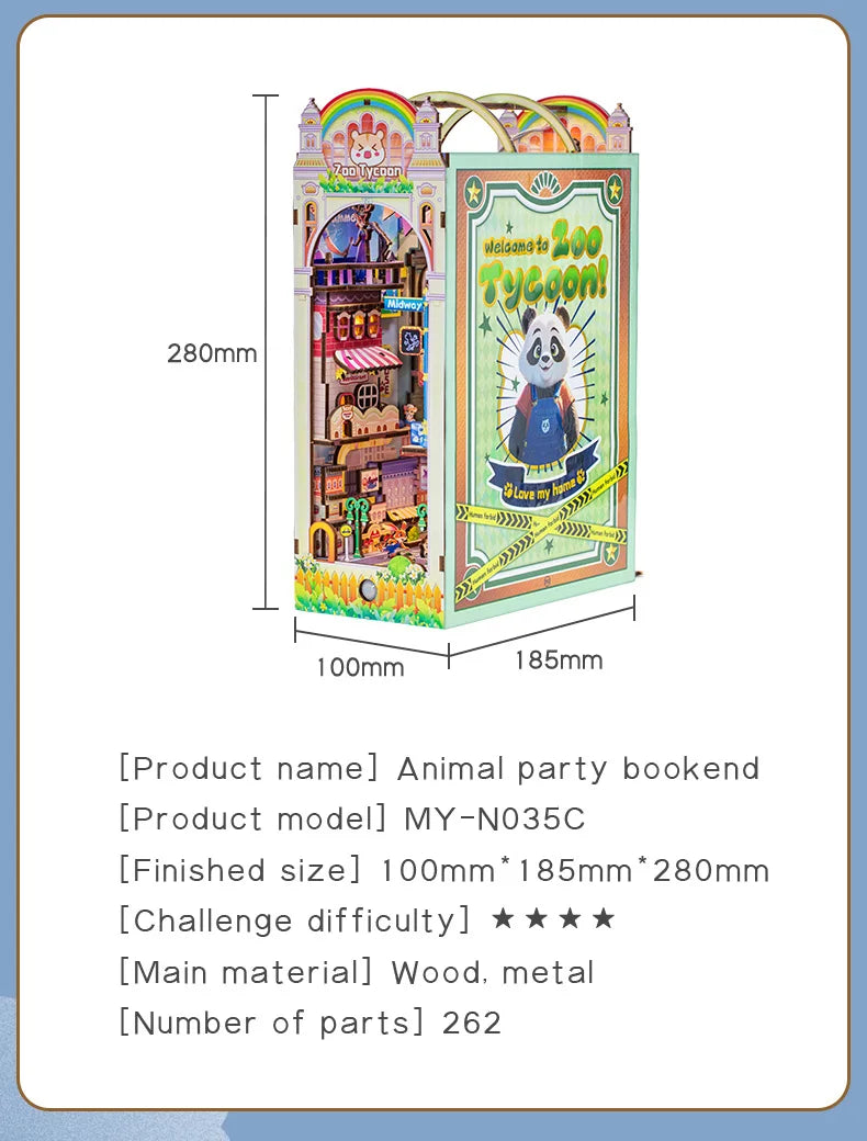 Panda Land DIY Miniature House Kit — open display view